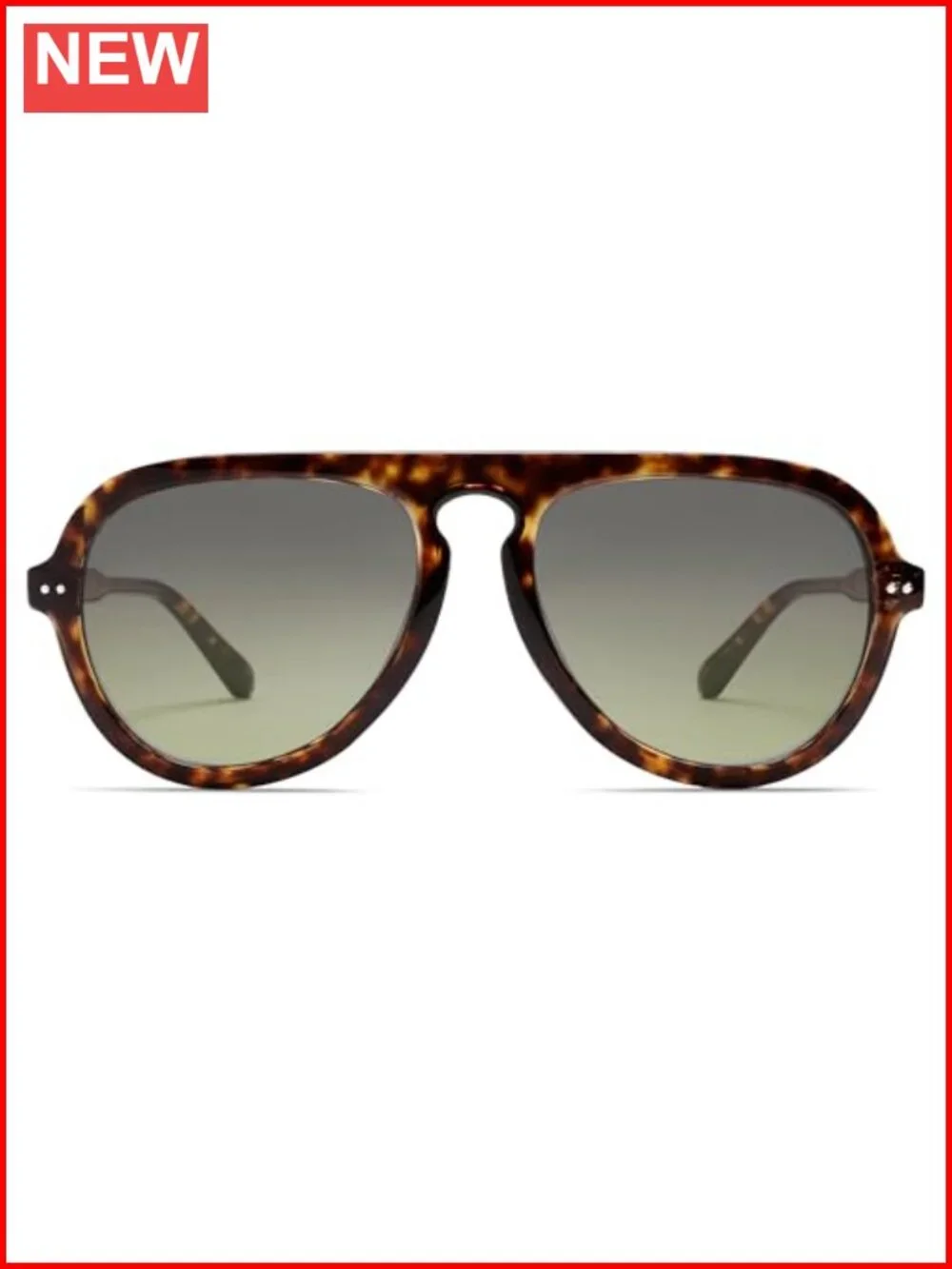 Retro Aviator Sunglasses Plastic Frame UV400 Protection